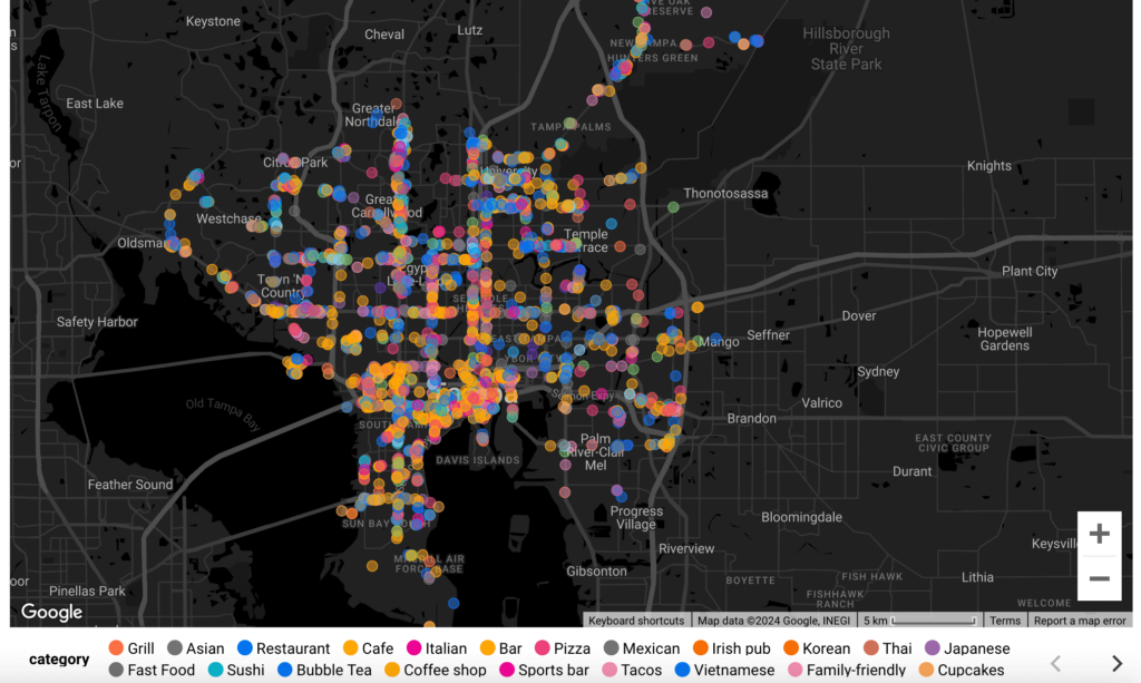 number of restaurants in florida