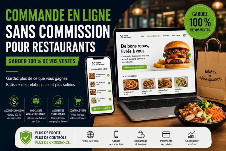 Systèmes de commande en ligne sans commission pour les restaurants