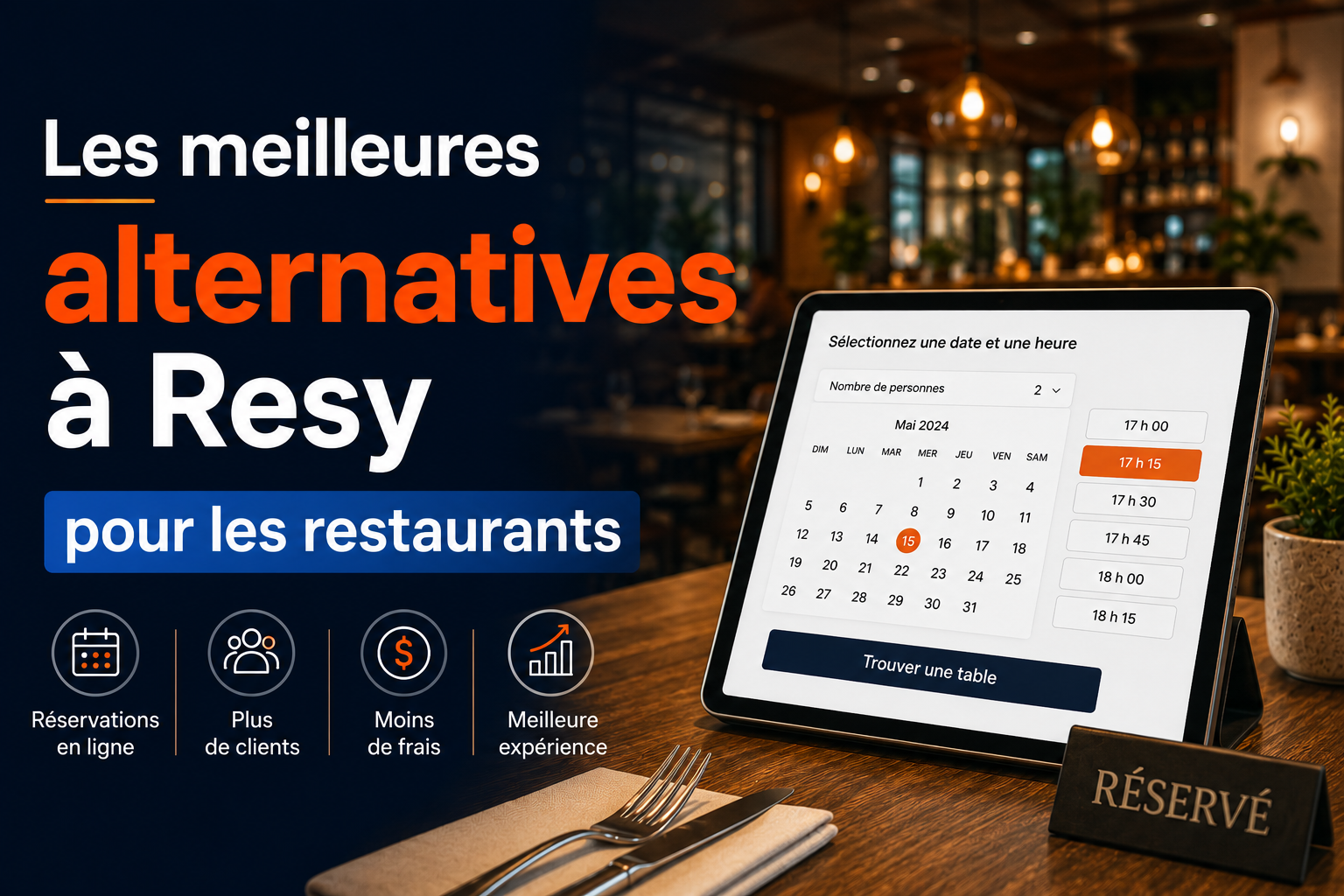 Meilleures alternatives à Resy pour les restaurants