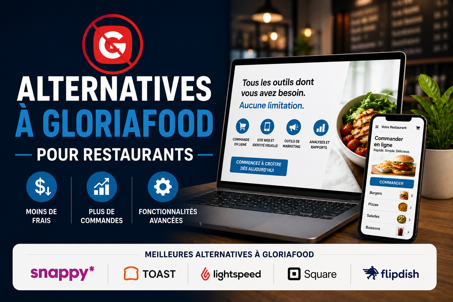 gloriafood alternatives fr