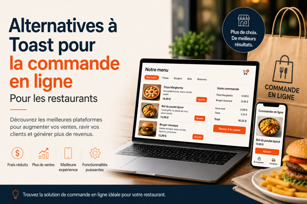 Alternatives à la commande de Toast en ligne pour les restaurants
