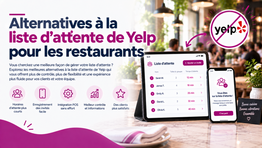 Alternatives à la liste d'attente Yelp pour les restaurants