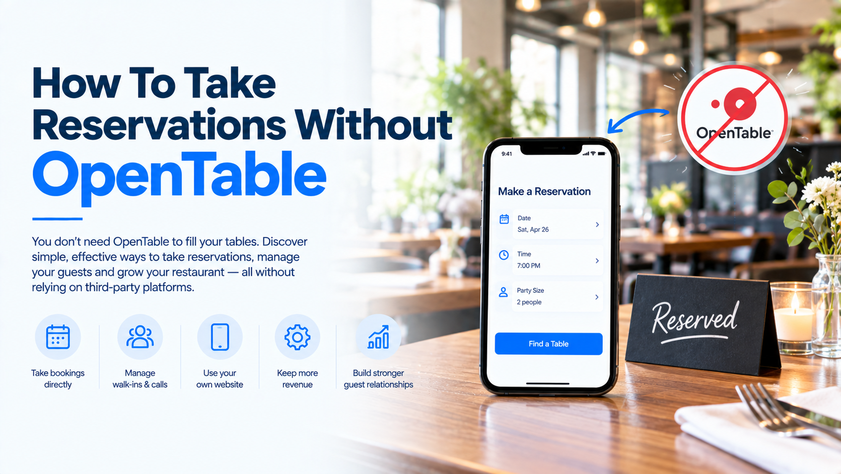 How To Take Reservations Without OpenTable