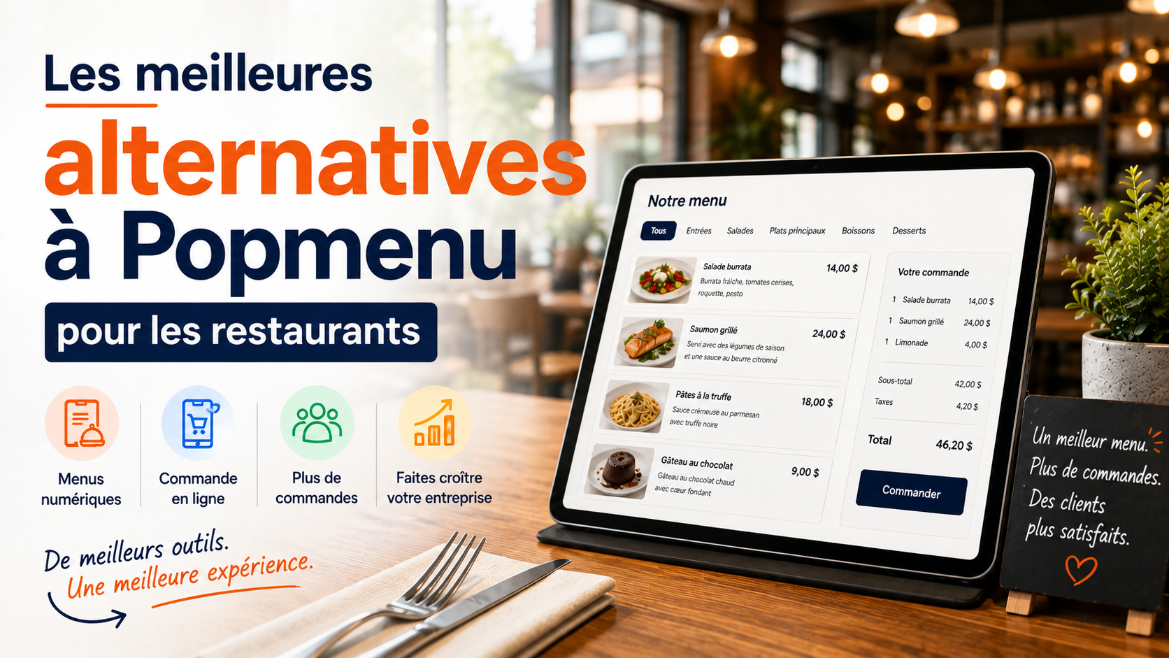 Meilleures alternatives à Popmenu pour les restaurants