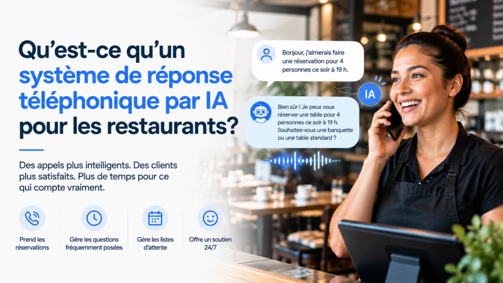 Que sont les systèmes de réponse téléphonique IA pour restaurants