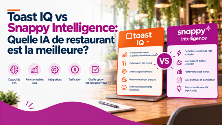 Toast IQ vs Snappy Intelligence : quelle IA pour restaurants est la meilleure
