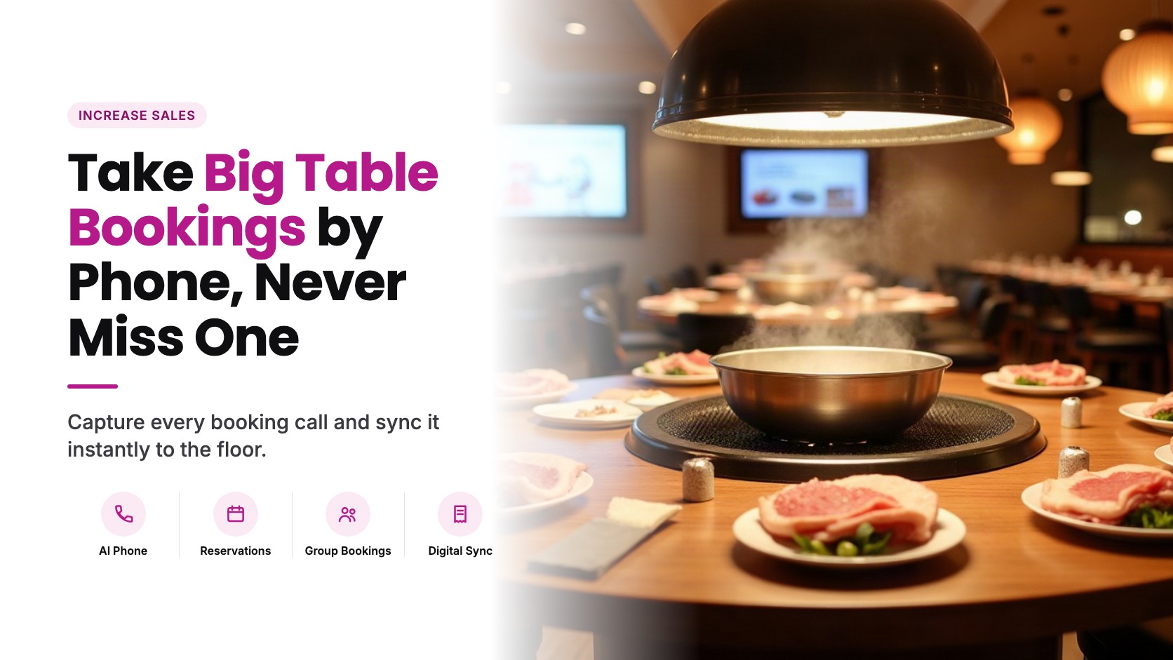 AI Phone Reservations and Waitlist for Hot Pot and Korean BBQ: Booking the Big Table Without Tying Up the Host Stand