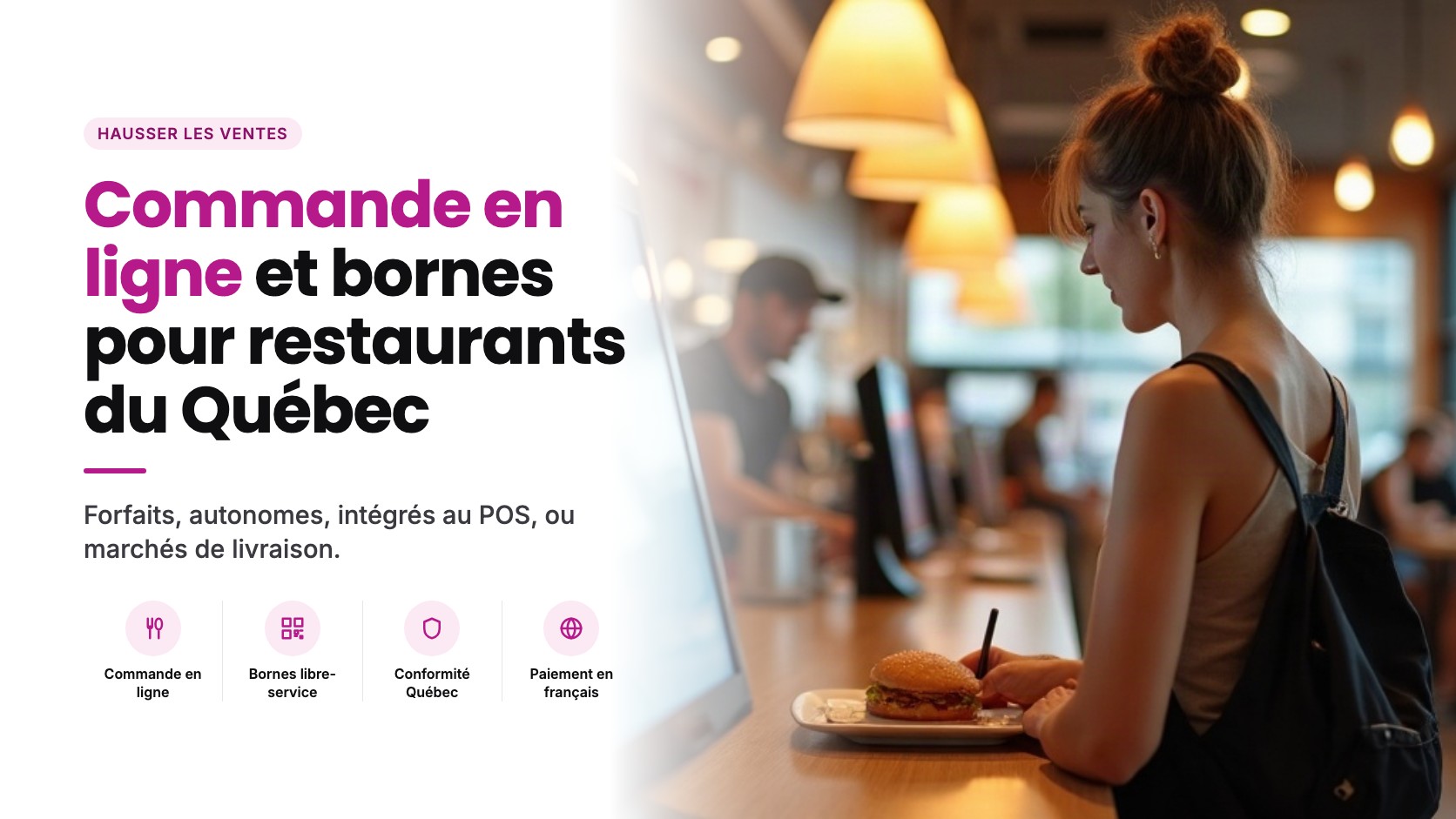 Commande en ligne et bornes libre-service pour les restaurants du Québec : guide d'achat