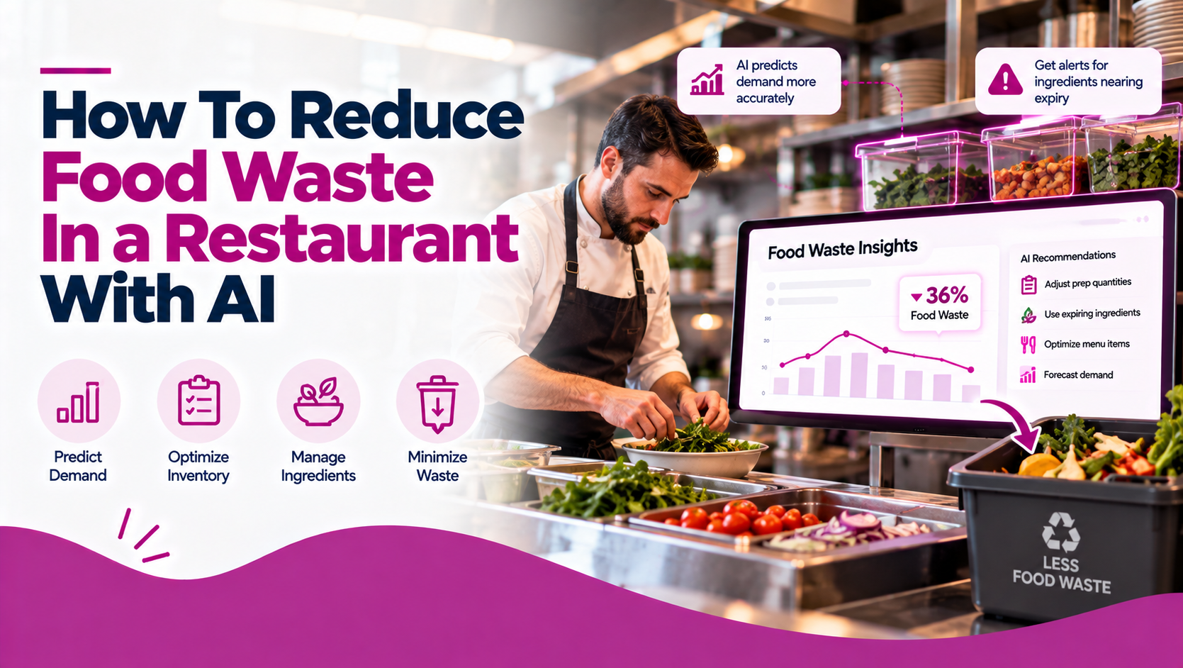 how to reduce food waste in a restaurant with ai