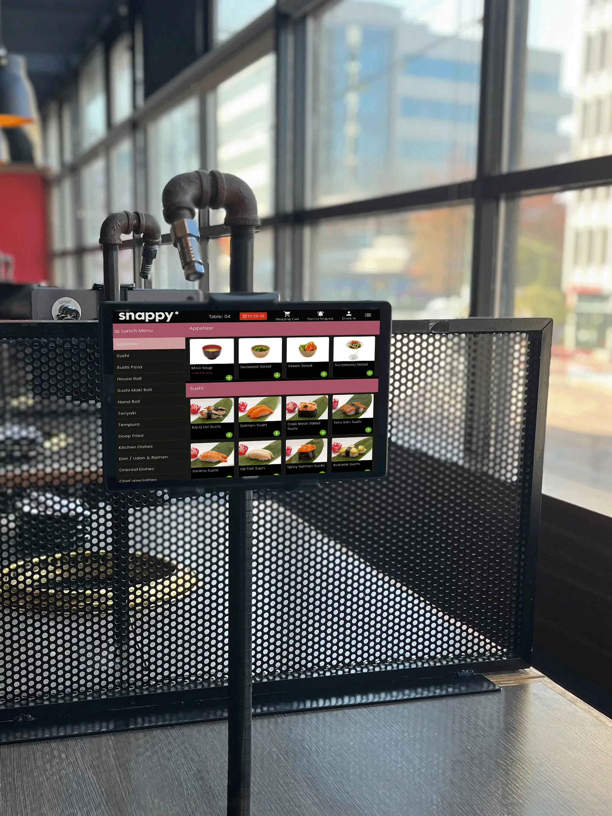 Order-from-table tablet