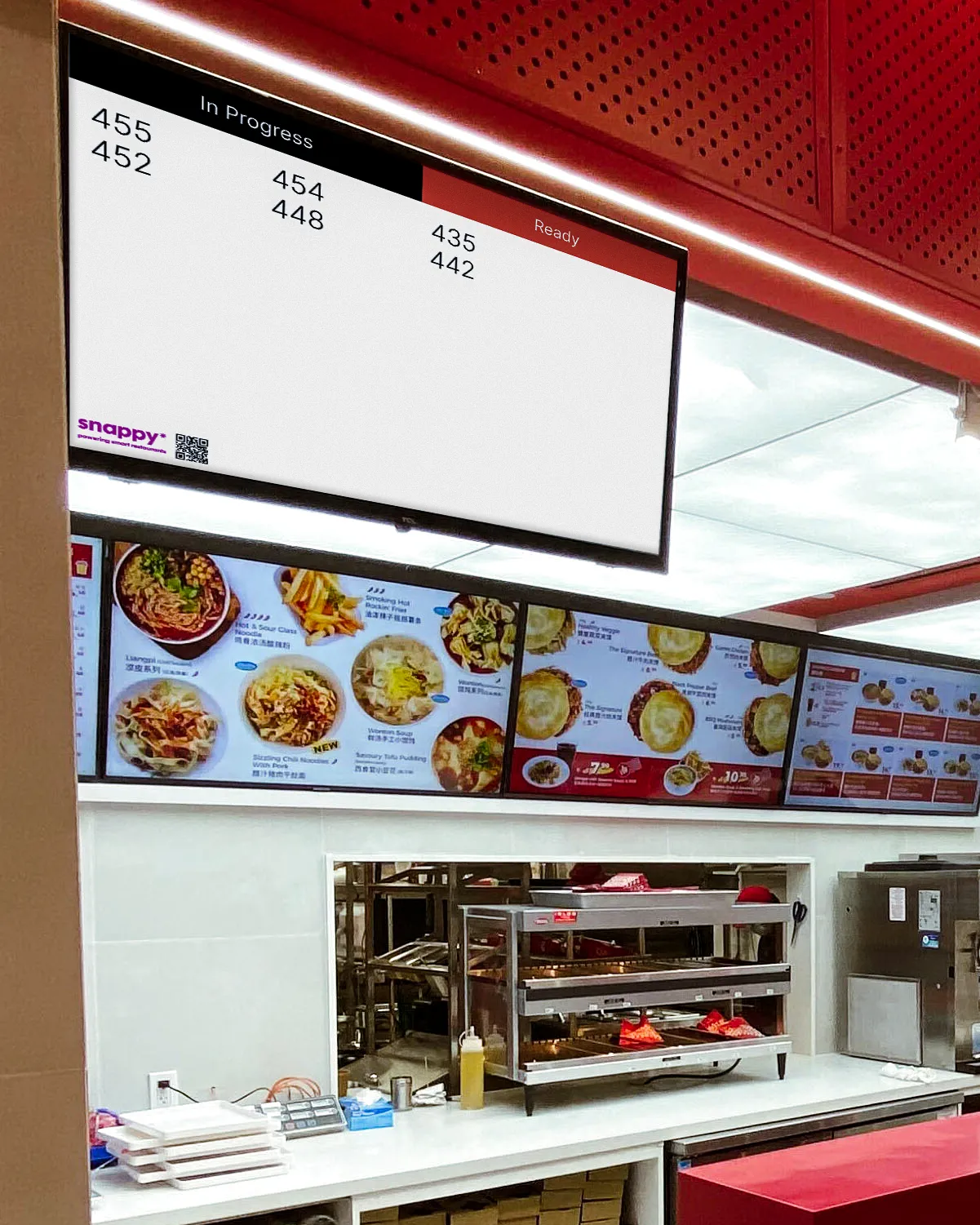 Ordering dashboard at a quick service restaurant
