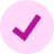 a purple checkmark in a circle